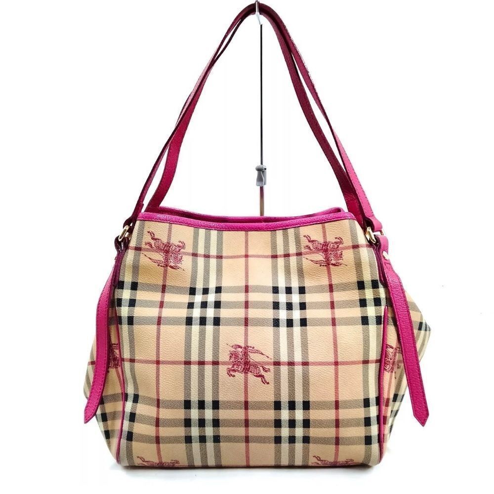 COPY - BURBERRY Pvc Leather Tote Bag Beige/Dark Pink